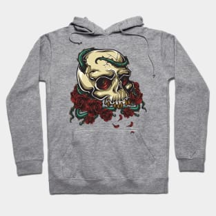 Rose Skull Gothic dark Art Hoodie